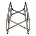 Saffire 19" 304 Stainless Steel Cart with Platinum Shelves