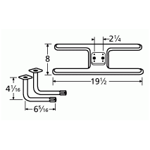 Sunbeam H Shape SS Twin Burner & Venture-11002-77402