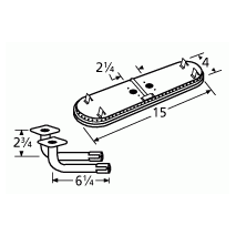 Sunbeam Oval Shape SS Twin Burner & Venture Kit-11602-74202