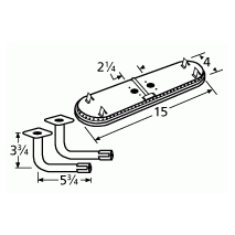 Sunbeam Oval Shape SS Twin Burner & Venture Kit-11602-74302