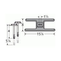 Thermos H Shape CI Twin Burner & Venture Kit-20502-70201