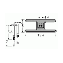 Thermos H Shape CI Twin Burner & Venture Kit-20502-70301