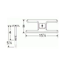 Charbroil H Shape Single SS Burner & Venture Kit-10101-70201