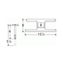 Patio Kitchen H Shape Single SS Burner & Venture Kit-10101-70201