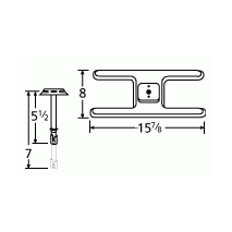 Amberlight H Shape SS Single Burner & Venture-10101-70301