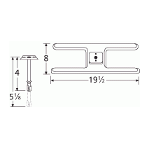 El Patio Single H Shape SS Burner & Venture Kit-10201-70201