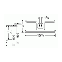 Falcon H Shape Twin SS Burner & Venture Kit-10502-70301