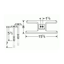 Sunbeam H Shape SS Twin Burner & Venture Kit-10502-70301