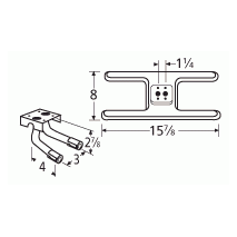 Broil Mate H Shape SS Twin Burner & Venture Kit-10502-725LR