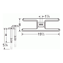 Patio Kitchen H Shape Twin SS Burner & Venture Kit-10602-70201