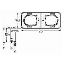 Jacuzzi Figure 8 Shape SS Twin Burner & Venture-14212-70301