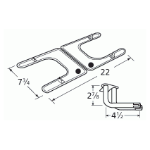 Fiesta H Shape Twin SS Burner & Venturi-19202-79202