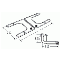 Fiesta H Shape Twin SS Burner & Venturi-19202-79402