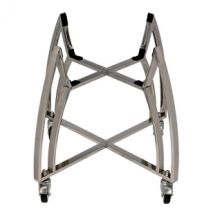 Saffire 23" 304 Stainless Steel Cart with Platinum Shelves