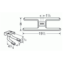 Broilmaster H Shape SS  Twin Burner & Venture Kit-10602-725LR