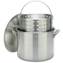 Aluminum 80-Qt Boiler with Basket & Lid
