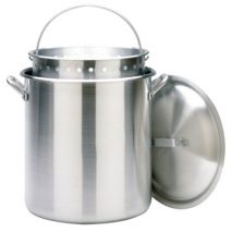Aluminum 120-Qt Boiler with Basket & Lid