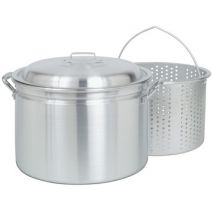Aluminum 24-Qt Fryer/Steamer with Lid & Basket