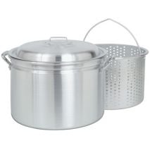 Aluminum 34-Qt Fryer/Steamer with Lid & Basket