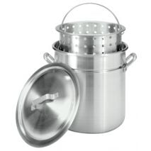 Aluminum 42-Qt Fryer/Steamer with Lid & Basket