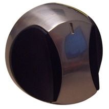 Charmglow Chrome & Black Control Knob-02340