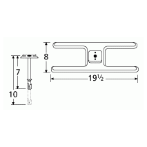 Hardwick H Shape Single SS Burner & Venture Kit-10201-70401