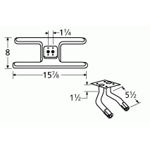 Great Outdoors H Shape Twin SS Burner And Venture Kit -10502-75062