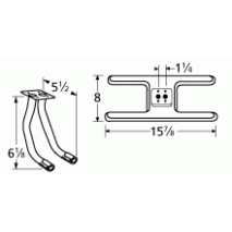 Great Outdoors H Shape Twin SS Burner And Venture Kit -10502-75072