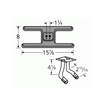 Great Outdoors H Shape Twin CI Burner-20502-75052