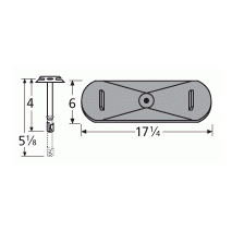 Falcon Oval Shape Single CI Burner & Venture Kit-21401-70201