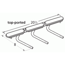 Aussie Stainless Steel Top-Ported Burner-16123