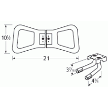 Broilmaster Bow Tie SS Twin Burner & Venture Kit-18782-74732