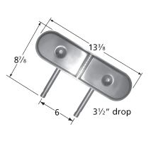Charbroil SS Oval Twin Burners Included Venturis-16142