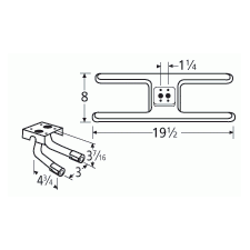 Broil Mate H Shape Stainless Steel Twin Burner & Venture Kit-10602-725LR