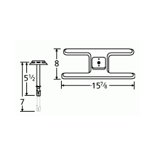 Amberlight H Shape SS Single Burner & Venture-10101-70301