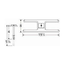El Patio Single H Shape SS Burner & Venture Kit-10201-70201