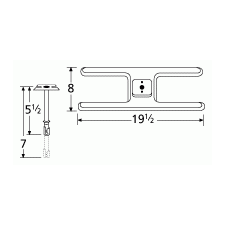 El Patio Single H Shape SS Burner & Venture Kit-10201-70301