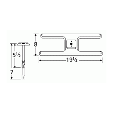 Sterling H Shape Single SS Burner & Venture Kit-10201-70301