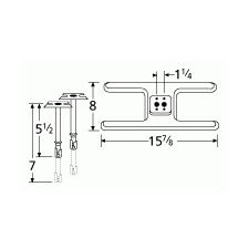 El Patio Single H Shape SS Burner & Venture Kit-10502-70301