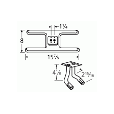 Great Outdoors H Shape Twin SS Burner & Venture Kit-10502-75052