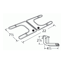 Fiesta H Shape Twin SS Burner & Venturi-19202-79202