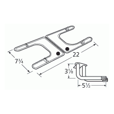 Fiesta H Shape Twin SS Burner & Venturi-19202-79402