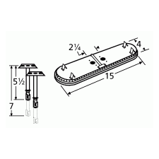 Sunbeam  Oval Shape SS Twin Burner & Venture Kit-11602-70301
