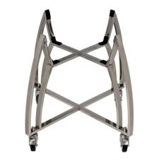 Saffire 19" 304 Stainless Steel Cart with Platinum Shelves