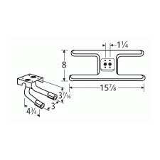 Broilmaster H Shape SS Twin Burner & Venture Kit-10502-725LR