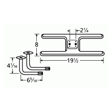 Charmglow H Shape SS Twin Burner & Venture-11002-77402