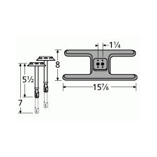 Charmglow H Shape CI Twin Burner & Venture-20502-70301