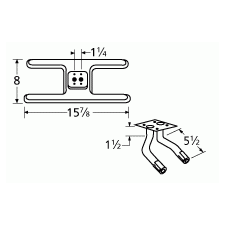 Great Outdoors H Shape Twin SS Burner And Venture Kit -10502-75062