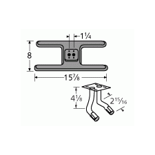 Great Outdoors H Shape Twin CI Burner-20502-75052