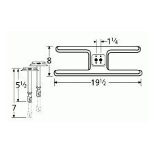 Kenmore H Shape Twin SS Burner & Venture Kit-10602-70301